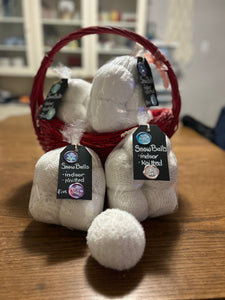 Knitted Indoor Snowballs