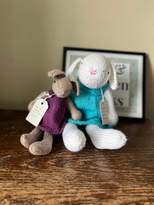Knitted Sister Bunnies
